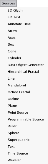 Sources Menu